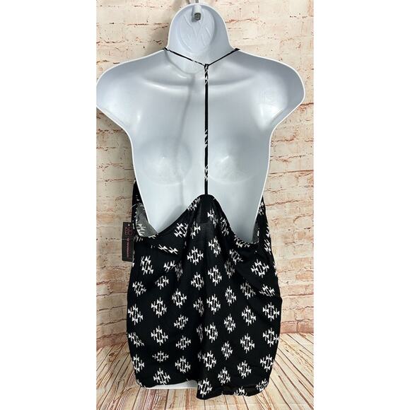 No Boundaries Black Aztec Woven Tank Top Sz XL (15-17) Strappy Loose New - Picture 6 of 8